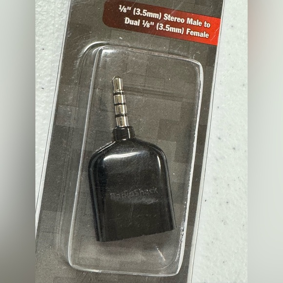 Radio Shack 1/8” (3.5mm) Stereo Male to Dual 1/8” (3.5mm) Female Adapter. New!! - Picture 3 of 5